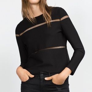 Black Luxury Zara Top, loved to pair it with a black skirt